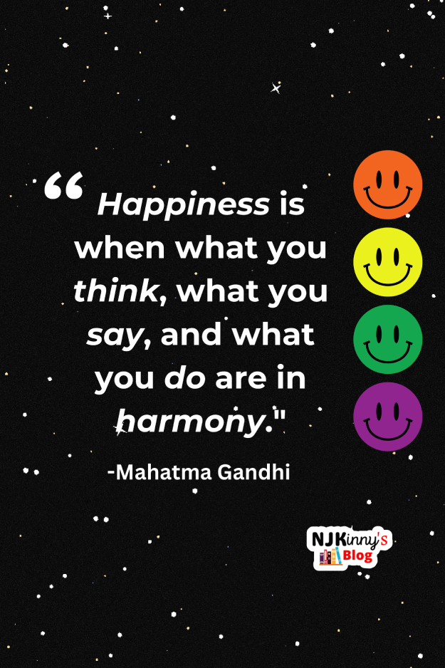 Happiness quote by Mahatma Gandhi on Njkinny's Blog