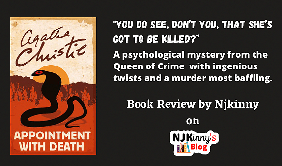 Appointment with Death by Agatha Christie, a Hercule Poirot Mystery, Book Review, Book Quotes, Book Summary, Publication date, genre on Njkinny's Blog.