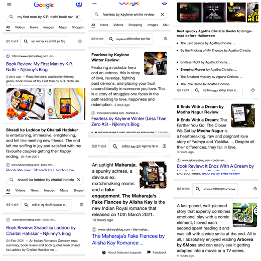 Njkinny's Blog Posts ranked on Google and featured on Google.