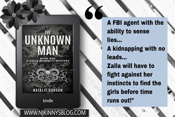 The Unknown Man by Natalie Hanson Book Review, Book 1 in Zalla Bennbett Mystery series on Njkinny's Blog.