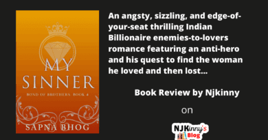 My Sinner by Sapna Bhog Book Review, Book Cover, Book Summary, Book Quotes on Njkinny's Blog